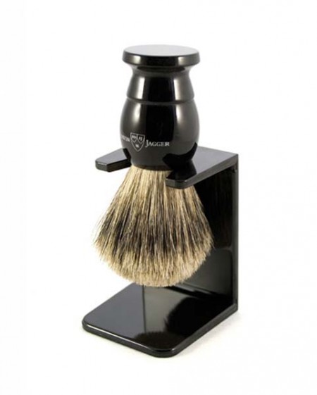 Best Badger Shaving Brush with Drip Stand by Edwin Jagger – Ebony M