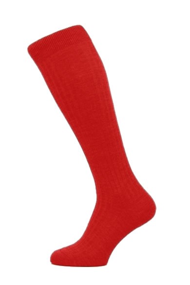 Pantherella Socks OTC - Rib Indies Red