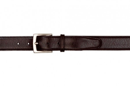 Stylish Brown Leather Belt - Textured