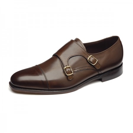 loake monk shoes brown