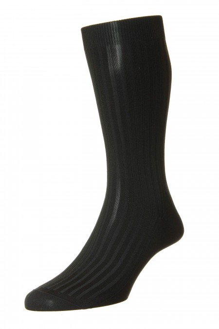 Pantherella Socks - Rib Black