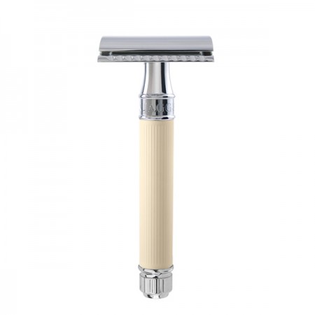 Safety Razor DE87RC by Edwin Jagger - Rubber Ivory