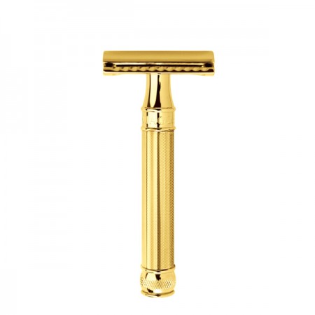 Safety Razor DE89BA by Edwin Jagger - Gold Plated