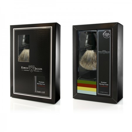 Edwin Jagger Gift Set with Shaving Brush - Ebony