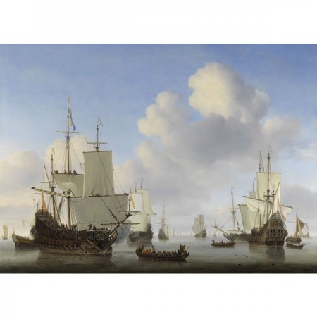 New Tailor Handkerchief Rijksmuseum Collection - Hollandse schepen op een kalme zee