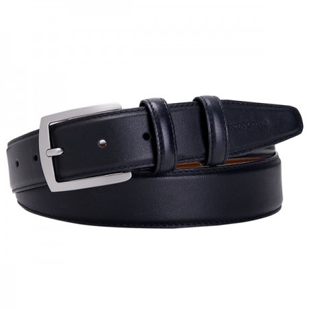 Black Leather Belt By Profuomo
