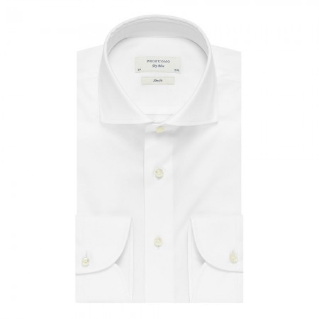 Profuomo Cutaway Shirt White Royal Twill No 6