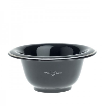 Porcelain Shaving Bowl with Silver Rim Edwin Jagger - Ebony