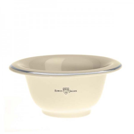 Porcelain Shaving Bowl with Silver Rim Edwin Jagger - Ivory