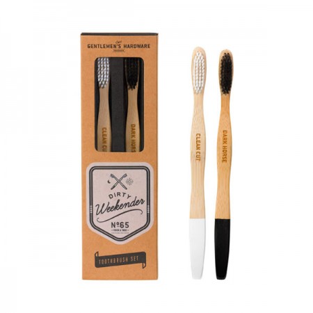 Wild & Wolf Bamboo Toothbrush Set