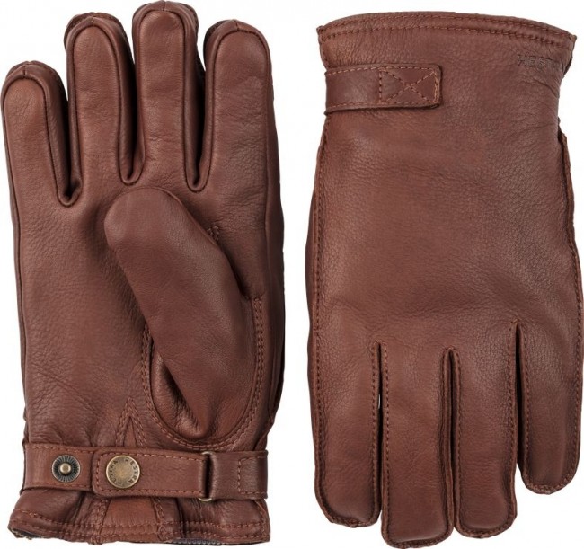 Hestra Gloves Deerskin Wool Terry Chestnut Hestra Brands