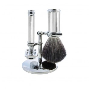 3 Piece Safety Razor Shaving Set by Edwin Jagger - Chrome Lined