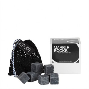 Stoned Marble Cooling Stones - Black